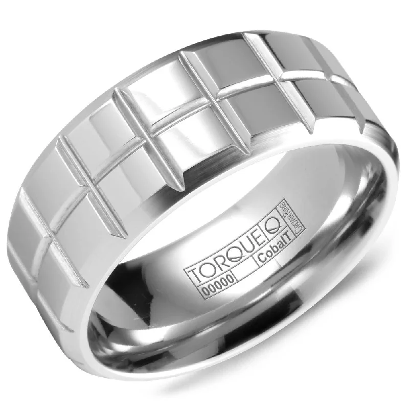 Affordable Glamour – Premium Jewelry At Special Prices Torque Cobalt Collection 9MM Wedding Band with Architectural Detailing CB-2111 Affordable Glamour – Premium Jewelry At Special Prices Torque Cobalt Collection 9MM Wedding Band with Architectural Detailing CB-2111