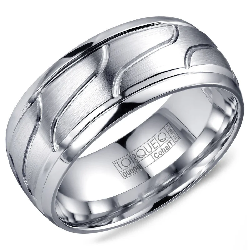 Affordable Luxury Jewelry For Every Occasion Torque Cobalt Collection 9MM Wedding Band with Wavy Line Detailing CB-2190 Affordable Luxury Jewelry For Every Occasion Torque Cobalt Collection 9MM Wedding Band with Wavy Line Detailing CB-2190