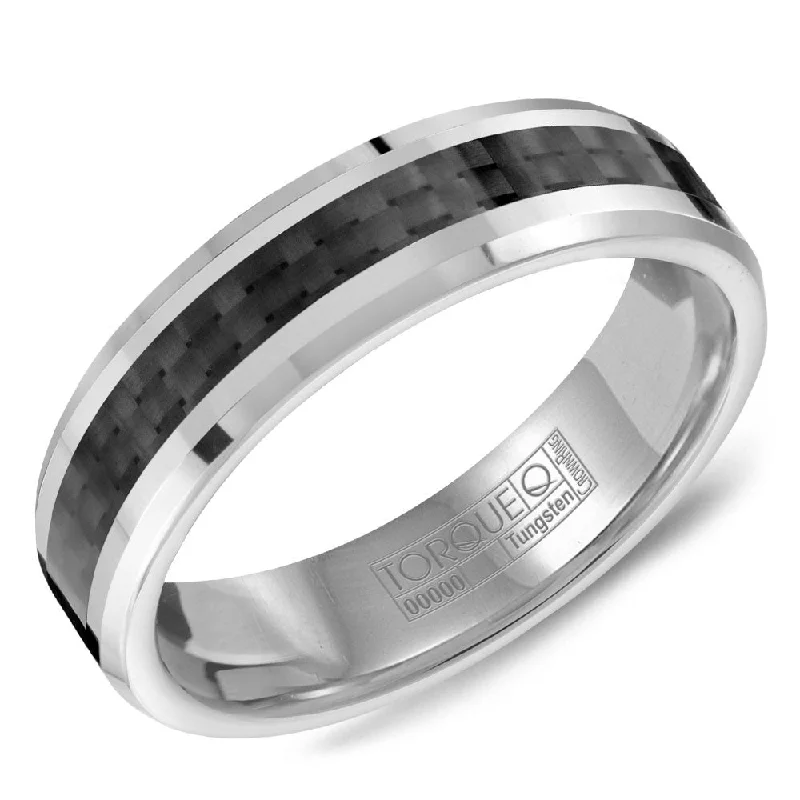 Limited-Time Offer On Elegant Jewelry Pieces Torque Tungsten Collection 6MM Wedding Band with Black Carbon Fiber TU-0038 Limited-Time Offer On Elegant Jewelry Pieces Torque Tungsten Collection 6MM Wedding Band with Black Carbon Fiber TU-0038