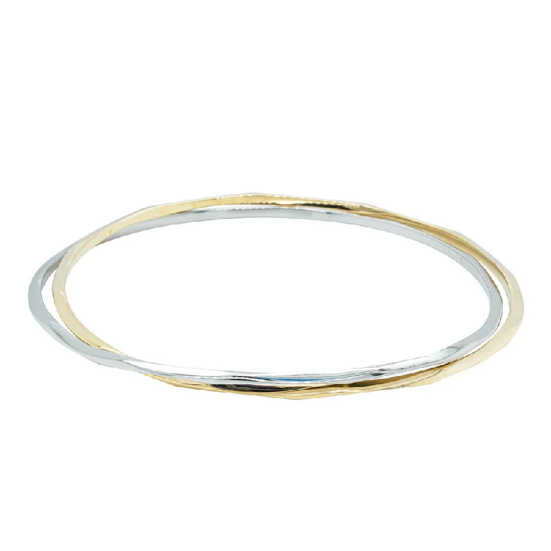 Premium Jewelry At Special Low Prices For A Limited Time 9ct Yellow Gold & Sterling Silver Entwined Bangle Premium Jewelry At Special Low Prices For A Limited Time 9ct Yellow Gold & Sterling Silver Entwined Bangle