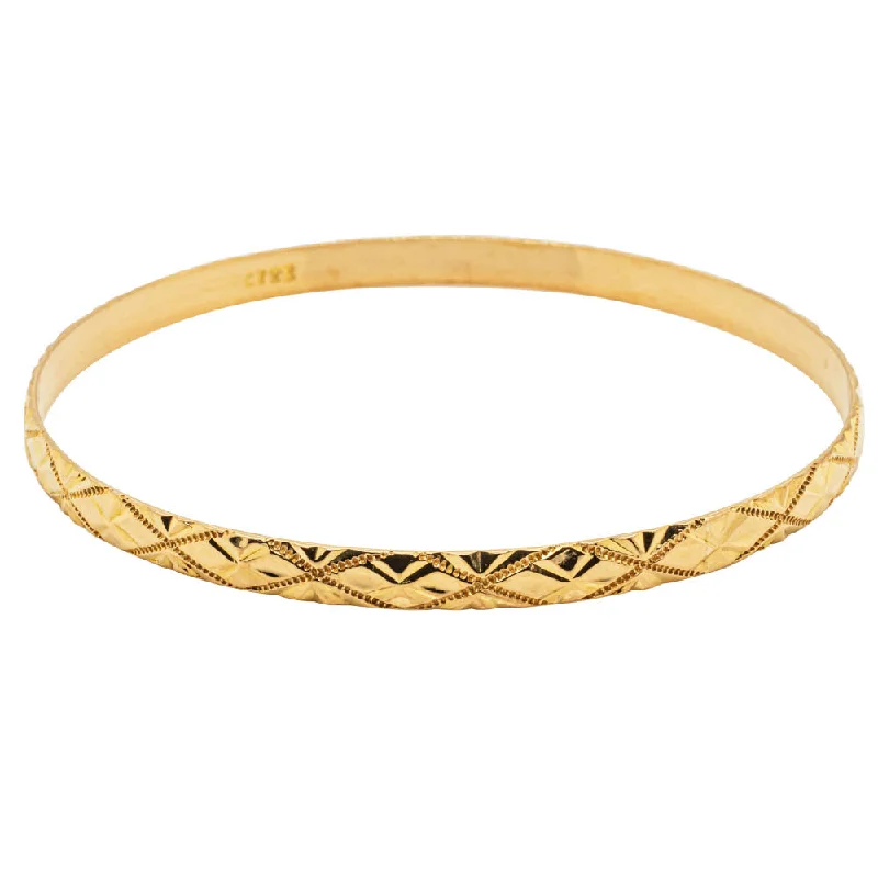 Unique Jewelry Designs Now At Discounted Rates Deja Vu 22ct Yellow Gold Patterned Bangle Unique Jewelry Designs Now At Discounted Rates Deja Vu 22ct Yellow Gold Patterned Bangle