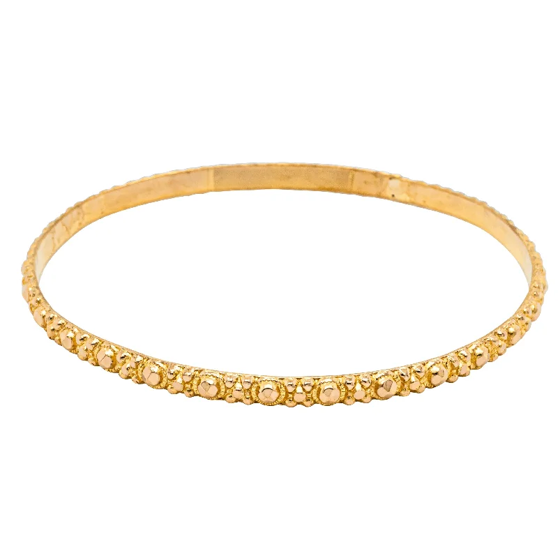 Seasonal Jewelry Sale – Upgrade Your Collection Deja Vu 23ct Yellow Gold Studded Bangle Seasonal Jewelry Sale – Upgrade Your Collection Deja Vu 23ct Yellow Gold Studded Bangle